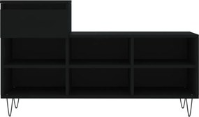 vidaXL Παπουτσοθήκη Μαύρο 102x36x60 εκ. από Επεξεργασμένο Ξύλο