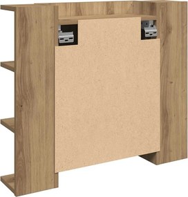 vidaXL Ντουλάπι καθρέφτη με LED Artisan Oak 70x16,5x60 cm