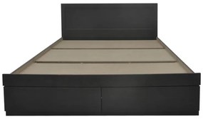 Κρεβάτι Olympus Διπλό με συρτάρι σε wenge απόχρωση 150x200εκ 155x205x80 εκ.