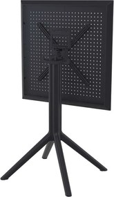 Τραπέζι Πτυσσόμενο Sky 60Χ60X74Εκ. Black Πολυπροπυλενίου