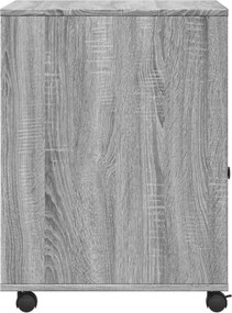 vidaXL Βάση Εκτυπωτή με Ρόδες Γκρι Sonoma 60x50x67 εκ.