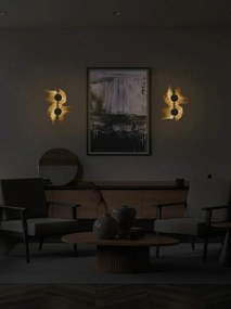 Φωτιστικό Τοίχου Led Petal-Χρυσό