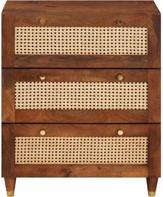 vidaXL Πλαϊνό γραφείο Καφέ 60 x 33 x 75 cm Στερεό ξύλο μάνγκο