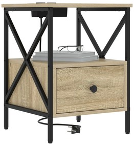vidaXL Κομοδίνο Sonoma Δρυς 41.5 x 40.5 x 55 εκ. Επεξεργασμένο ξύλο