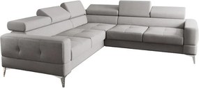 Γωνιακός καναπές Soreko Max-Γκρι-Ύφασμα-Δεξιά