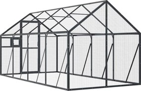 vidaXL Κλουβί Ανθρακί 1,79 x 4 x 1,85 μ. από Αλουμίνιο