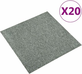 vidaXL Χαλί 20 pcs Πράσινο 50 x 50 cm 100% Πολυπροπυλένιο