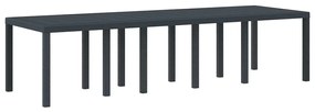 vidaXL Σέτ φαγητού για κήπο με μαξιλάρι 13 pcs Ανθρακί Πολυράτταν
