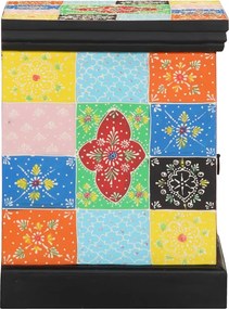vidaXL Κομοδίνο Πολύχρωμο 40x35x45 cm από μασίφ ξύλο Mango