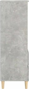 vidaXL Ντουλάπι Γκρι Σκυρ. 40x36x110 εκ. από Επεξεργασμένο Ξύλο