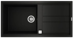 TEKA NOVA 60 L TG 1B 1D Ένθετος Γρανιτένιος νεροχύτης Μαύρος Μ100xΠ51εκ