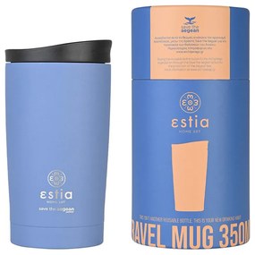 Θερμός Ποτήρι Travel Mug Save The Aegean Denim Blue 350ml