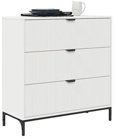 vidaXL Πλαϊνό γραφείο Λευκό 79.5 x 33 x 82 εκ Επεξεργασμένο ξύλο