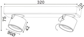 Επιτοίχιο Φωτιστικό LED Pluto 2φωτο-Leuko
