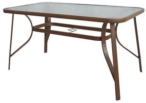 Τραπέζι Κήπου Rio Ε2502,3 140x80x71cm Brown