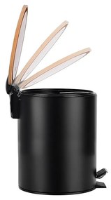 Χαρτοδοχείο Μπάνιου Bamboo Essentials Soft Close 5Lt Μαύρο - Estia