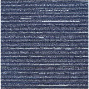 vidaXL Πλακάκι Χαλιού Ραβδωτό Μπλε 50 x 50 cm 4 τμχ.