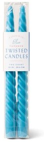 Κεριά Δείπνου Twisted (Σετ 2τμχ) 25,4cm Cyan Paddywax Soy Wax