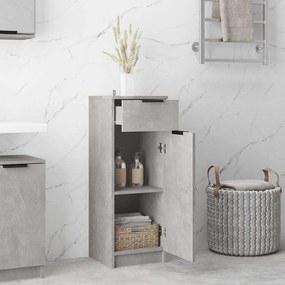 vidaXL Ντουλάπι Μπάνιου Γκρι Σκυροδέματος 32x34x90 εκ. Επεξεργ. Ξύλο