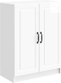 vidaXL Πλαϊνό γραφείο Γυαλιστερό Λευκό 66 x 34,5 x 87 εκ.