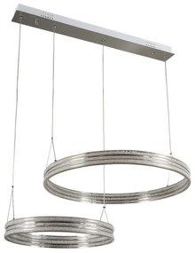 Κρεμαστό Φωτιστικό Οροφής 2xLED 183W Νίκελ Ματ Κρυσταλλιζέ PDC 674 0104408 Arlight-104408-Νίκελ Ματ 0104408