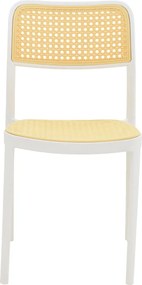 Καρέκλα Westley pakoworld pp φυσικό-λευκό  55x47x81εκ