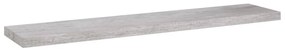 Ράφι Τοίχου Γκρι Σκυροδέματος 120x23,5x3,8 εκ. από MDF - Γκρι
