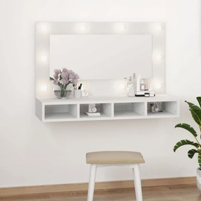 Έπιπλο Καθρέπτη με LED Λευκό 90x31,5x62 εκ. - Λευκό