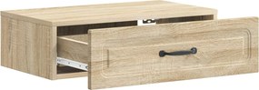 vidaXL Τραπεζάκι Τοίχου Sonoma Δρυς 59 x 34,5 x 17 εκ.