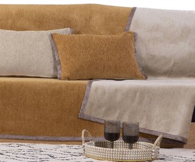 Ριχτάρι Τριθέσιου Καναπέ 2 Όψεων (180x300) Nef-Nef Homeware Tanger Mustard/Ecru