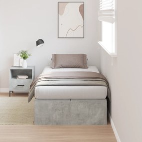vidaXL Κρεβάτι αποθήκευσης  Concrete Grey, 75x190 cm, από επεξεργασμένο ξύλο.