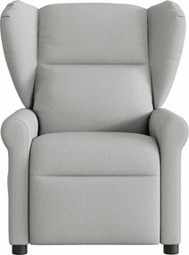 vidaXL καρέκλα ανάκλισης μασάζ Cloud Grey Fabric