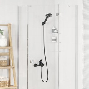 vidaXL Σετ Κεφαλής Ντους Μαύρο G 1 / 2 ίντσες