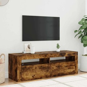 vidaXL Έπιπλο Τηλεόρασης με LED Καπνιστή Δρυς 120 x 35 x 40 εκ.