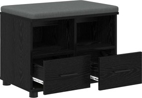 vidaXL Παγκάκι Χαλωρίου Μαύρη Δρυς 60 x 38 x 46 εκ