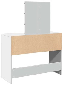 vidaXL Μπουντουάρ με LED Λευκό 100x40x130 εκ.