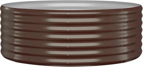 vidaXL Ζαρντινιέρα Καφέ 100x100x36 εκ. Γαλβανισμένος χάλυβας