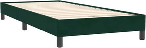 vidaXL Box Spring κρεβάτι χωρίς στρώμα σκούρο πράσινο 90x220 cm