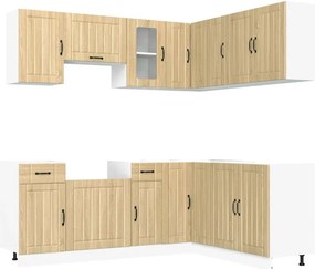 vidaXL Σετ Ντουλάπια Κουζίνας 11 τεμ. Lucca Sonoma Δρυς Επεξ. Ξύλο