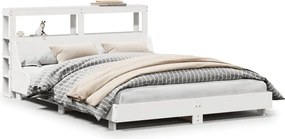 vidaXL Σκελετός Κρεβ. Χωρίς Στρώμα Λευκό 120x190 εκ Μασίφ Πεύκο