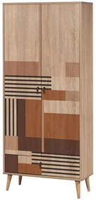 Ντουλάπα Δίφυλλη City Gardrop Colorblock 863SPH4249 80x45x190cm Multi Δίφυλλη