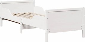 vidaXL Κρεβάτι με επεκτάσιμο στρώμα με κεφαλάρι Λευκό 80 x 200 cm