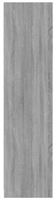 vidaXL Ντουλάπα Γκρι Sonoma 100x50x200 εκ. από Επεξεργασμένο Ξύλο