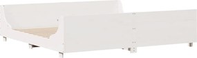 vidaXL Σκελετός Κρεβ. Χωρίς Στρώμα Λευκό 180x200 εκ Μασίφ Πεύκο
