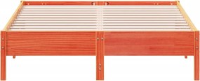 vidaXL Σκελετός Κρεβ. Χωρίς Στρώμα Καφέ Κεριού 150x200 εκ Μασίφ Πεύκο