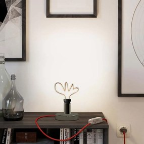 Επιτραπέζιο Φωτιστικό Μεταλλικό Posaluce Cloud Ανθρακί Dimmer