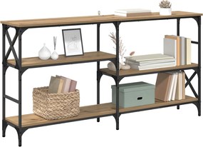 vidaXL Τραπέζι κονσόλας με ράφι Artisan Oak 150 x 29 x 76,5 εκ