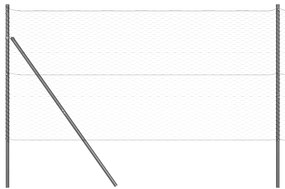 vidaXL Φράκτης Hexagon  Γκρι 1.4x10 μ Χάλυβας