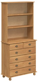 vidaXL Ράφι “ASKIM” Καφέ 91x40x199.5 cm Γερό Ξύλο Πεύκου