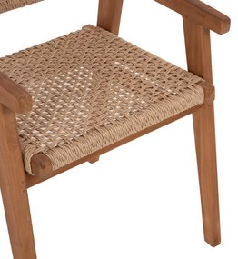 Καρέκλα-Πολυθρόνα C9403.01 Μασίφ Ξύλο Teak Φυσικό 54x60x85Y ΕΚ. 54x60x85 εκ.